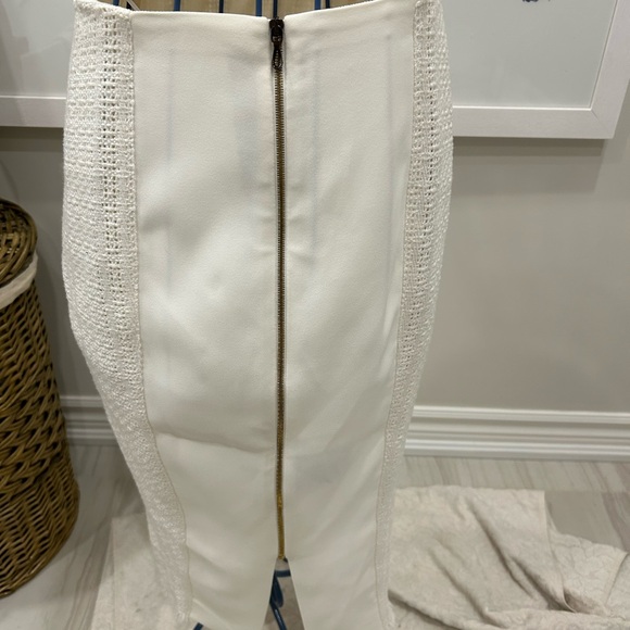 Roland Mouret ivory textured midi skirt NWT size 4 - Picture 5 of 7